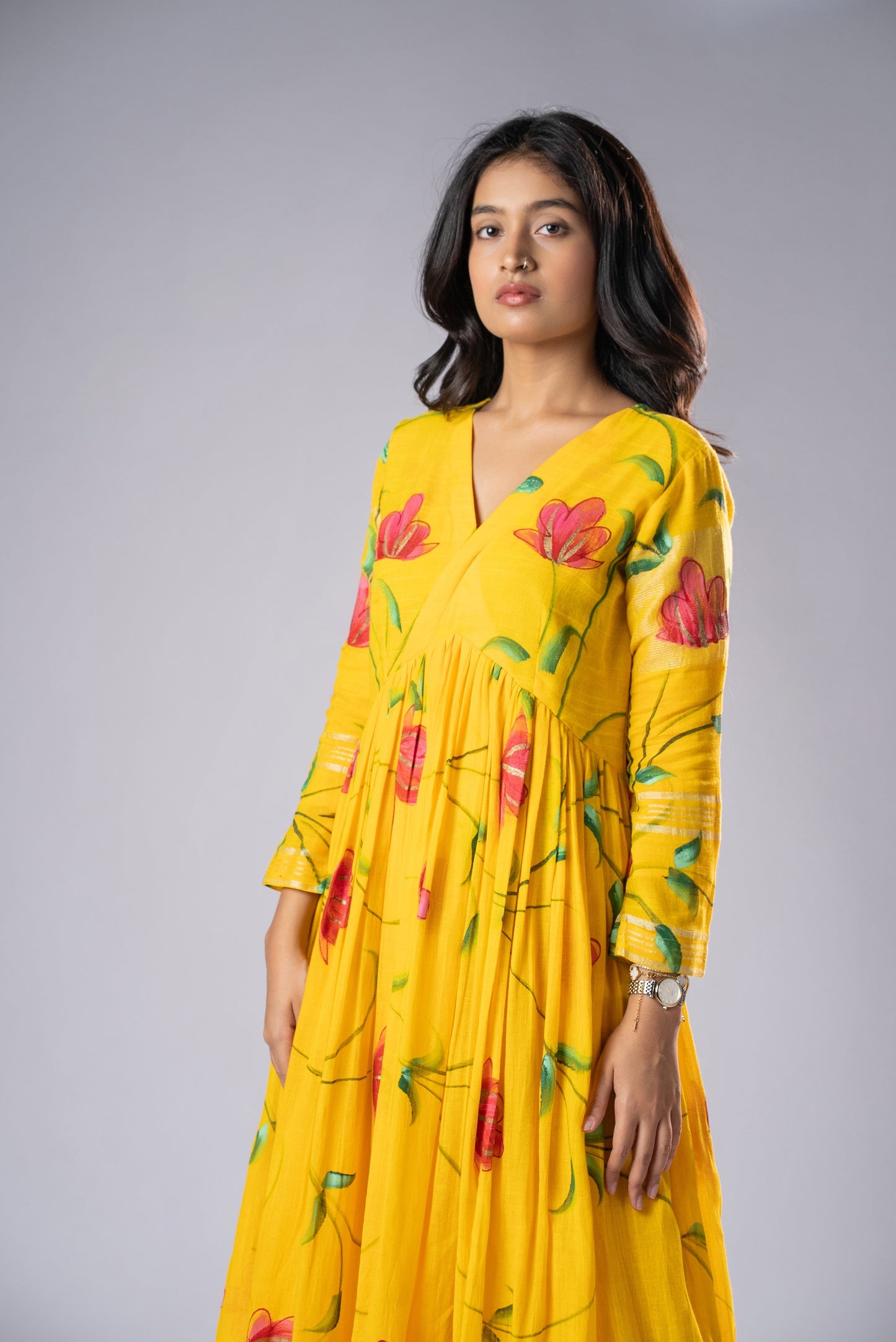 Mallika Peetambari Hand-Painted Dress