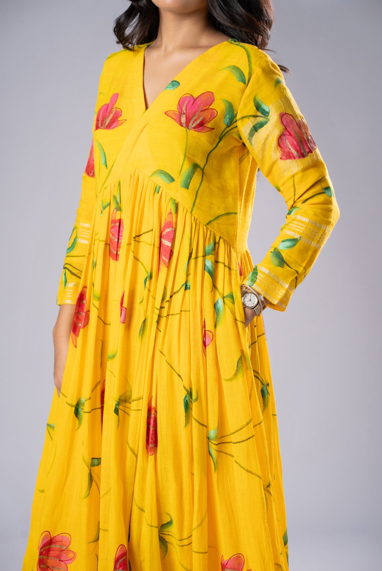 Mallika Peetambari Hand-Painted Dress