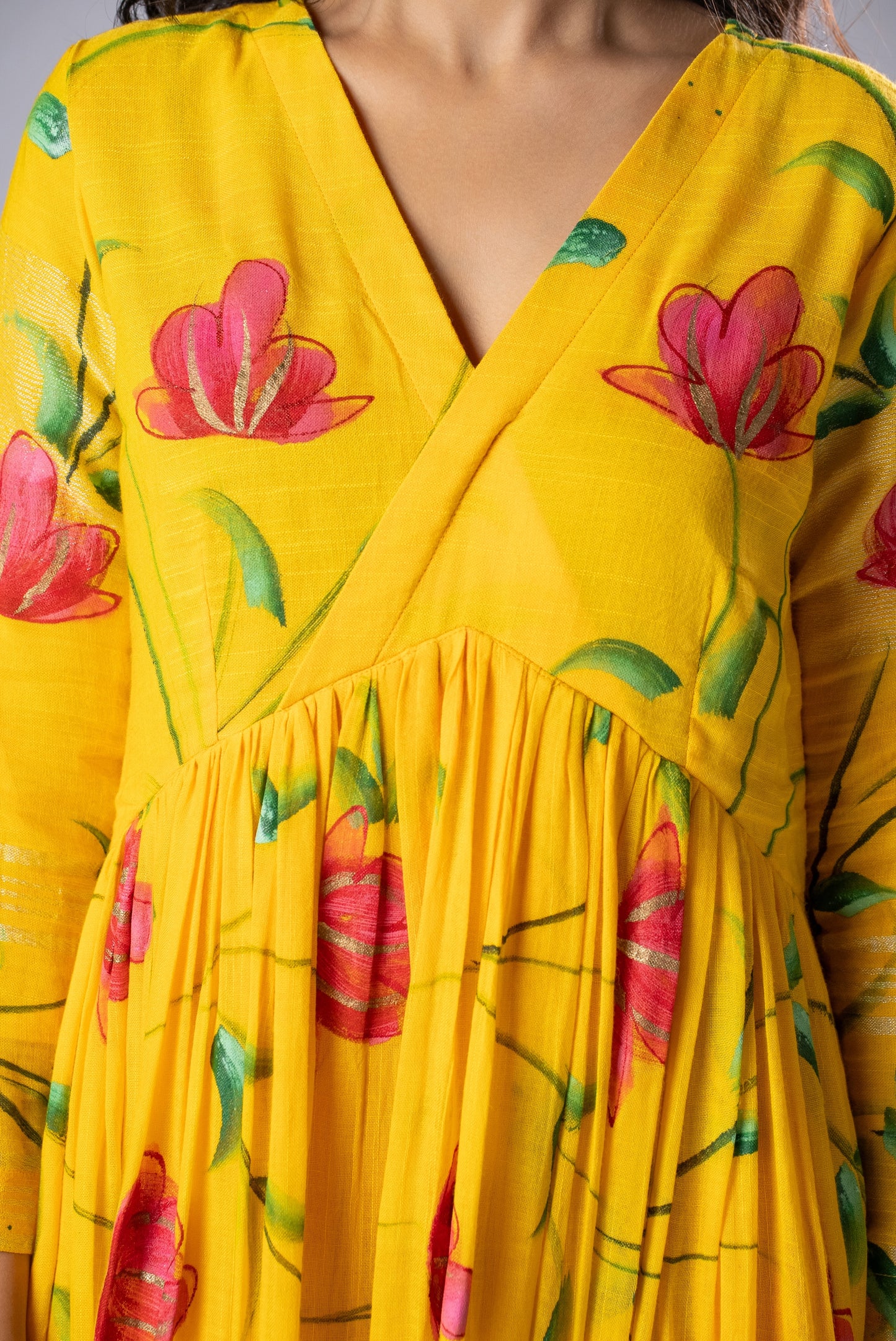 Mallika Peetambari Hand-Painted Dress