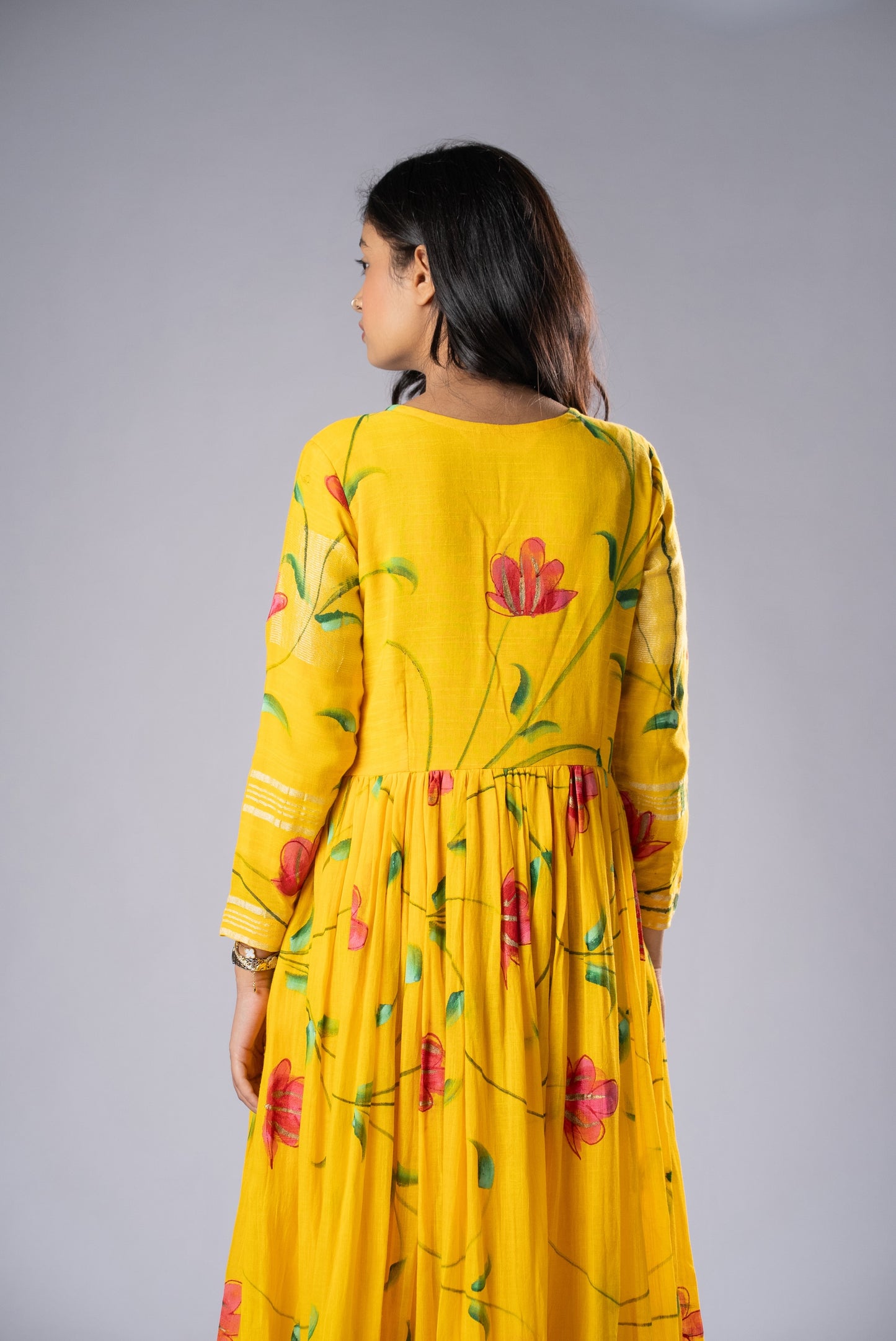 Mallika Peetambari Hand-Painted Dress