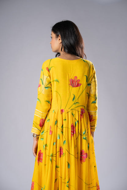 Mallika Peetambari Hand-Painted Dress