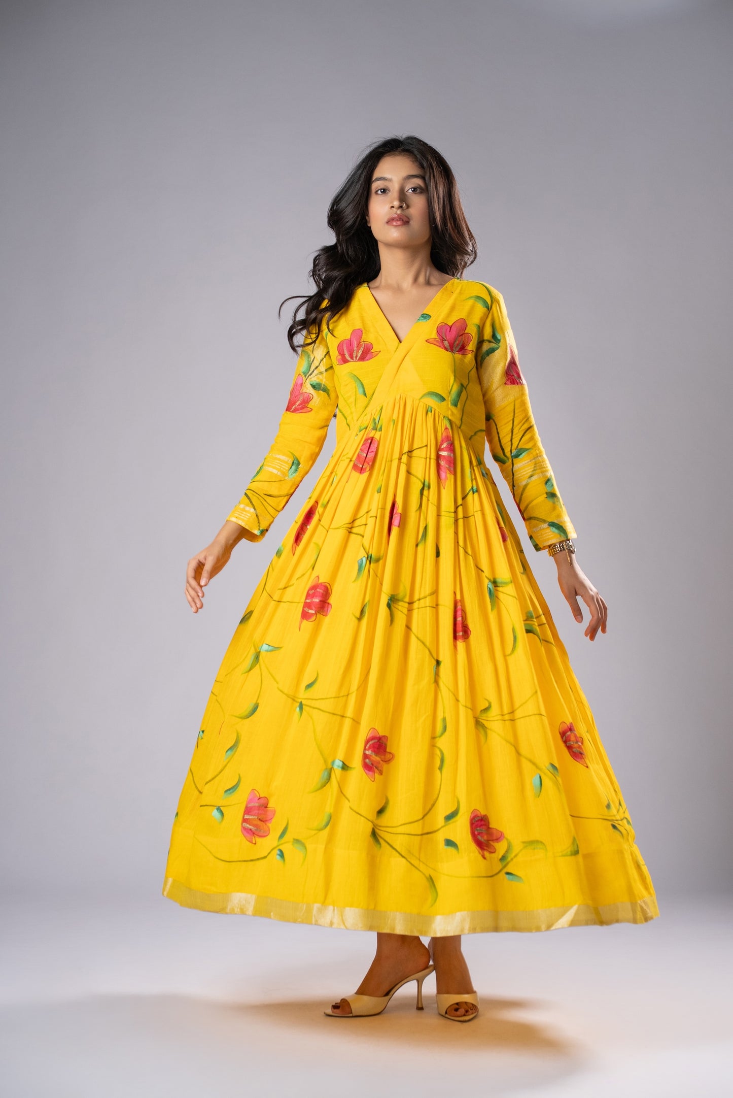 Mallika Peetambari Hand-Painted Dress