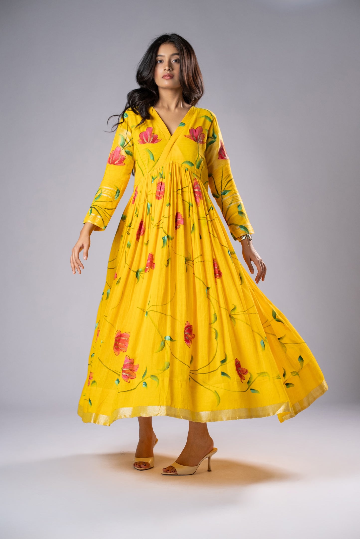 Mallika Peetambari Hand-Painted Dress