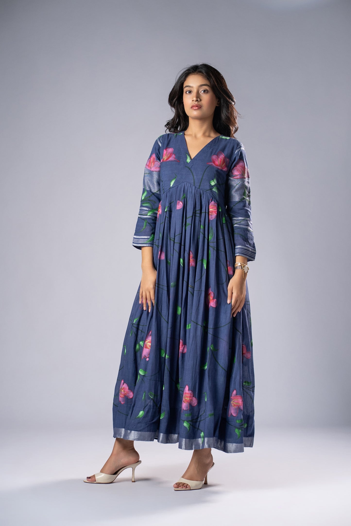 Mallika Neelambari Hand-Painted Dress