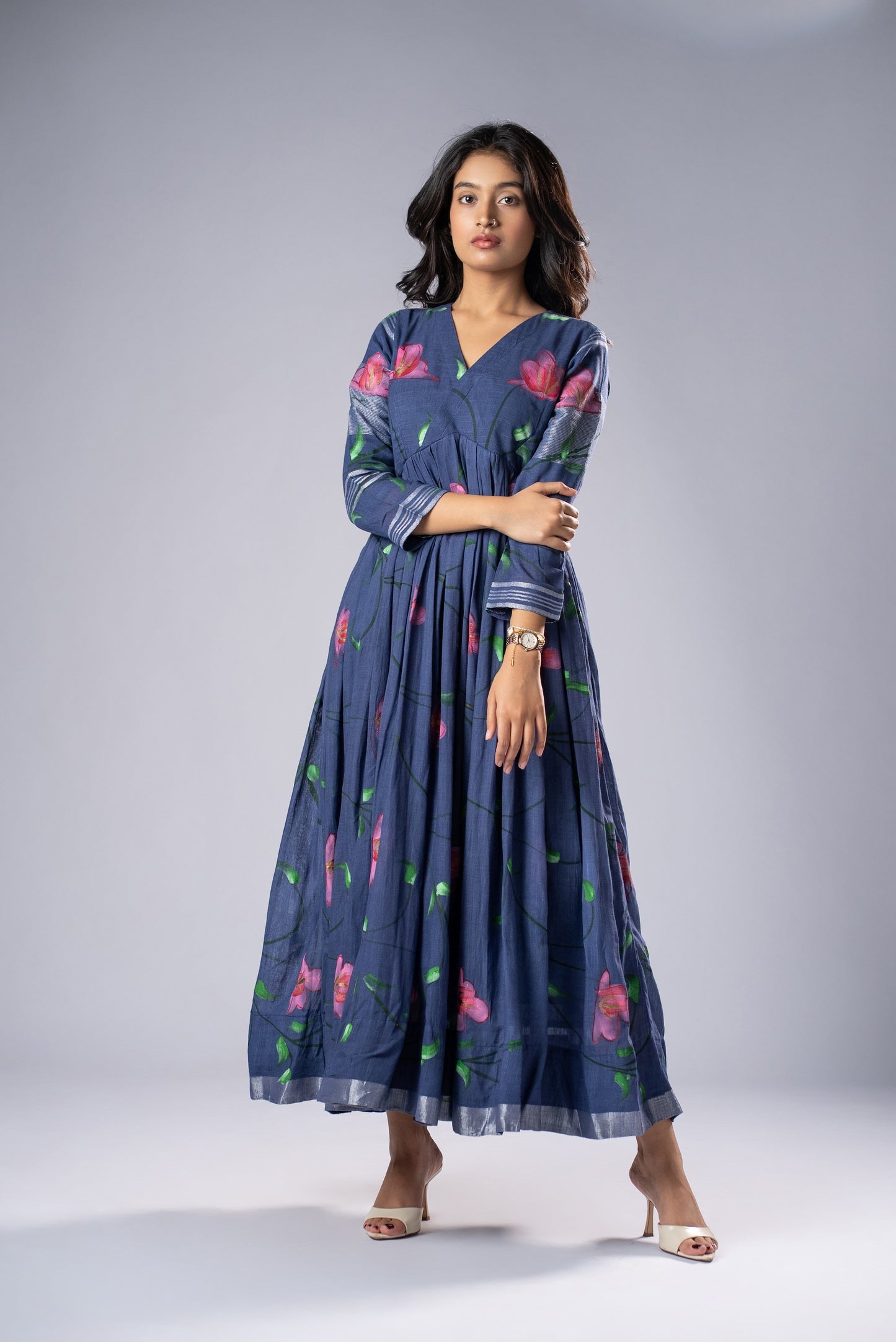 Mallika Neelambari Hand-Painted Dress