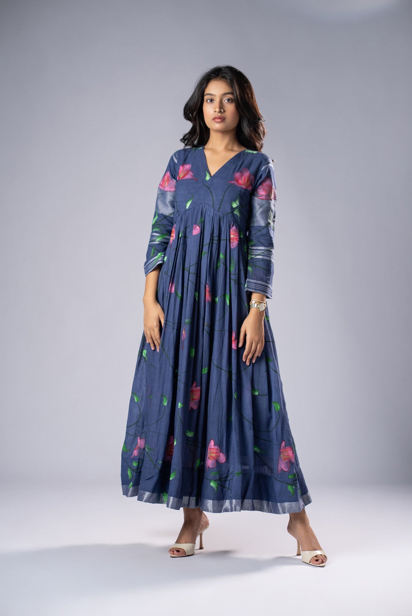 Mallika Neelambari Hand-Painted Dress