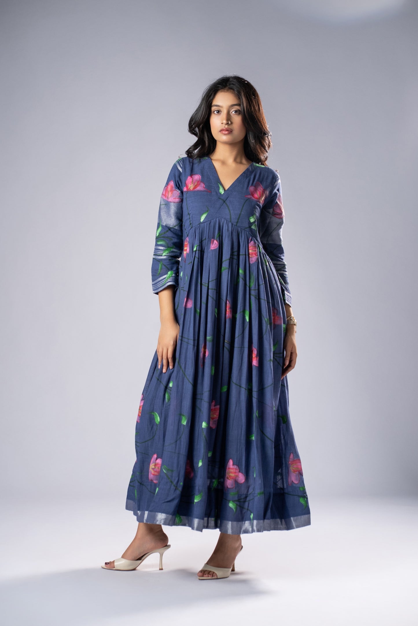 Mallika Neelambari Hand-Painted Dress