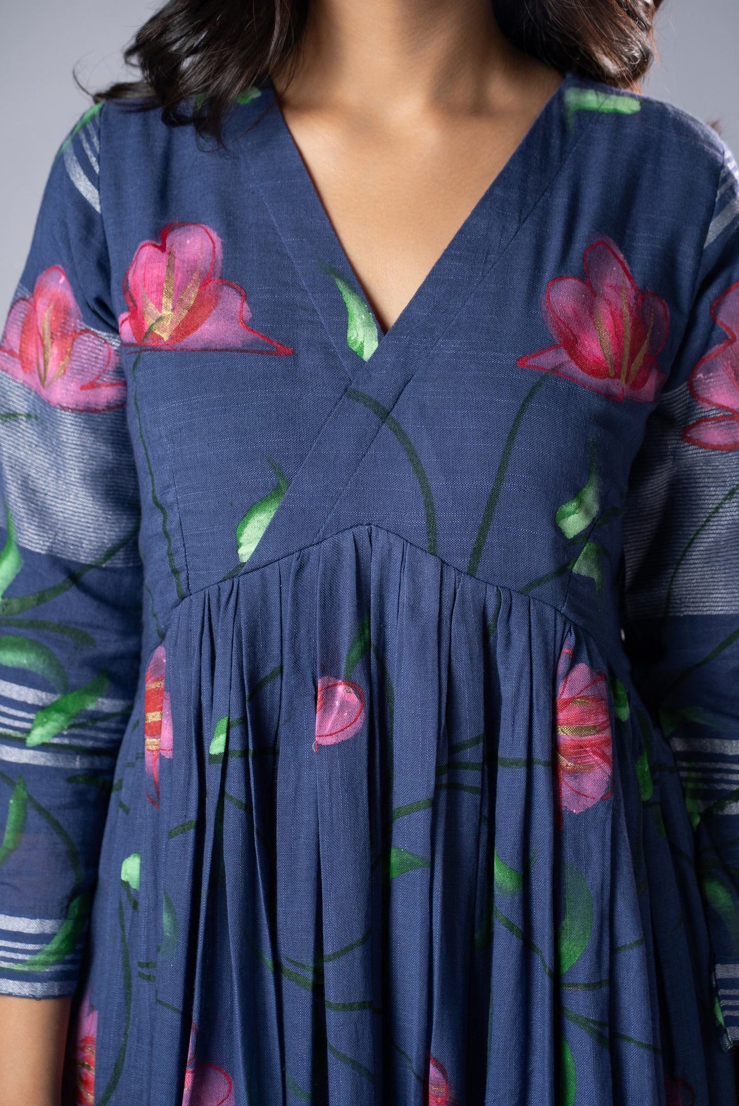 Mallika Neelambari Hand-Painted Dress