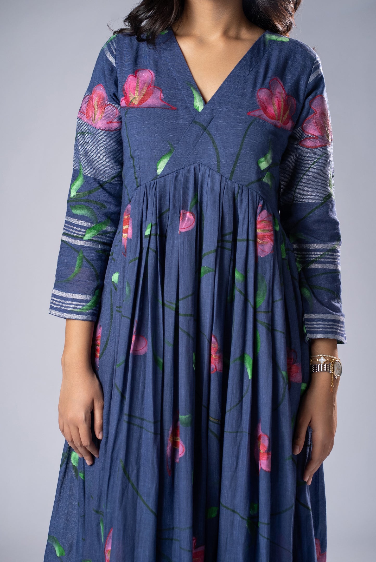 Mallika Neelambari Hand-Painted Dress