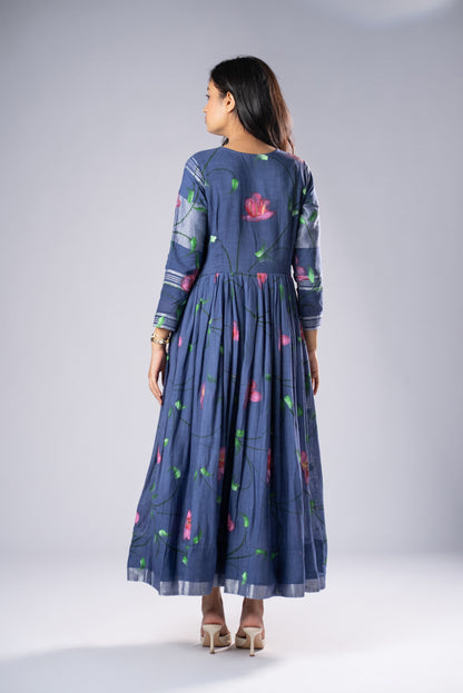 Mallika Neelambari Hand-Painted Dress