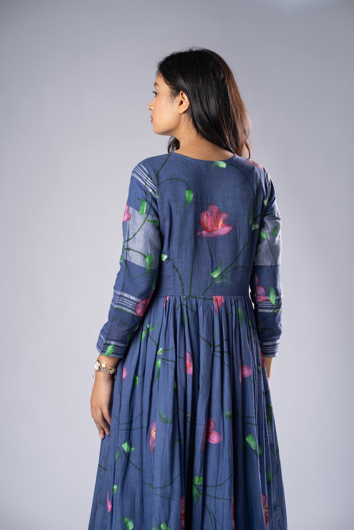 Mallika Neelambari Hand-Painted Dress