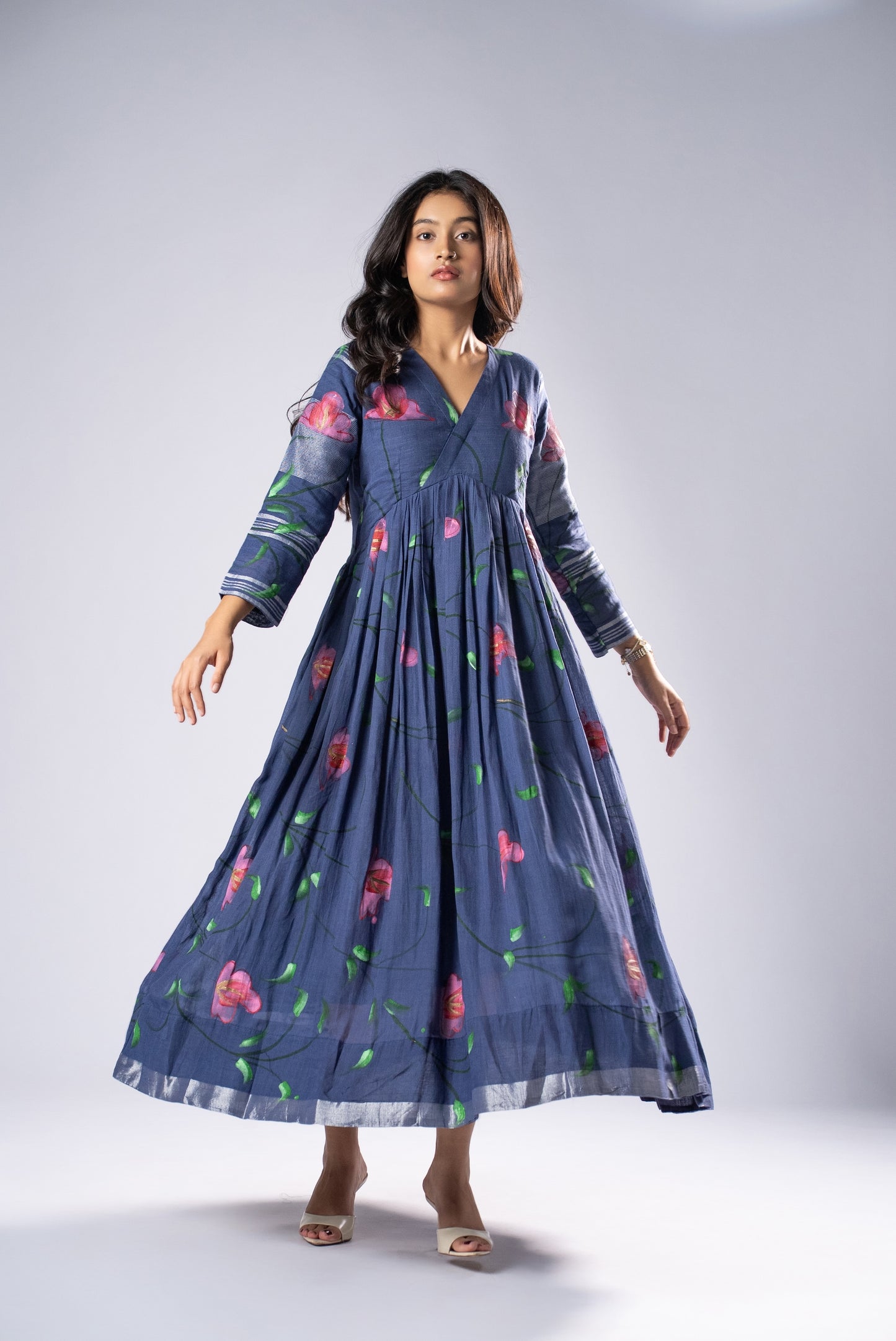 Mallika Neelambari Hand-Painted Dress