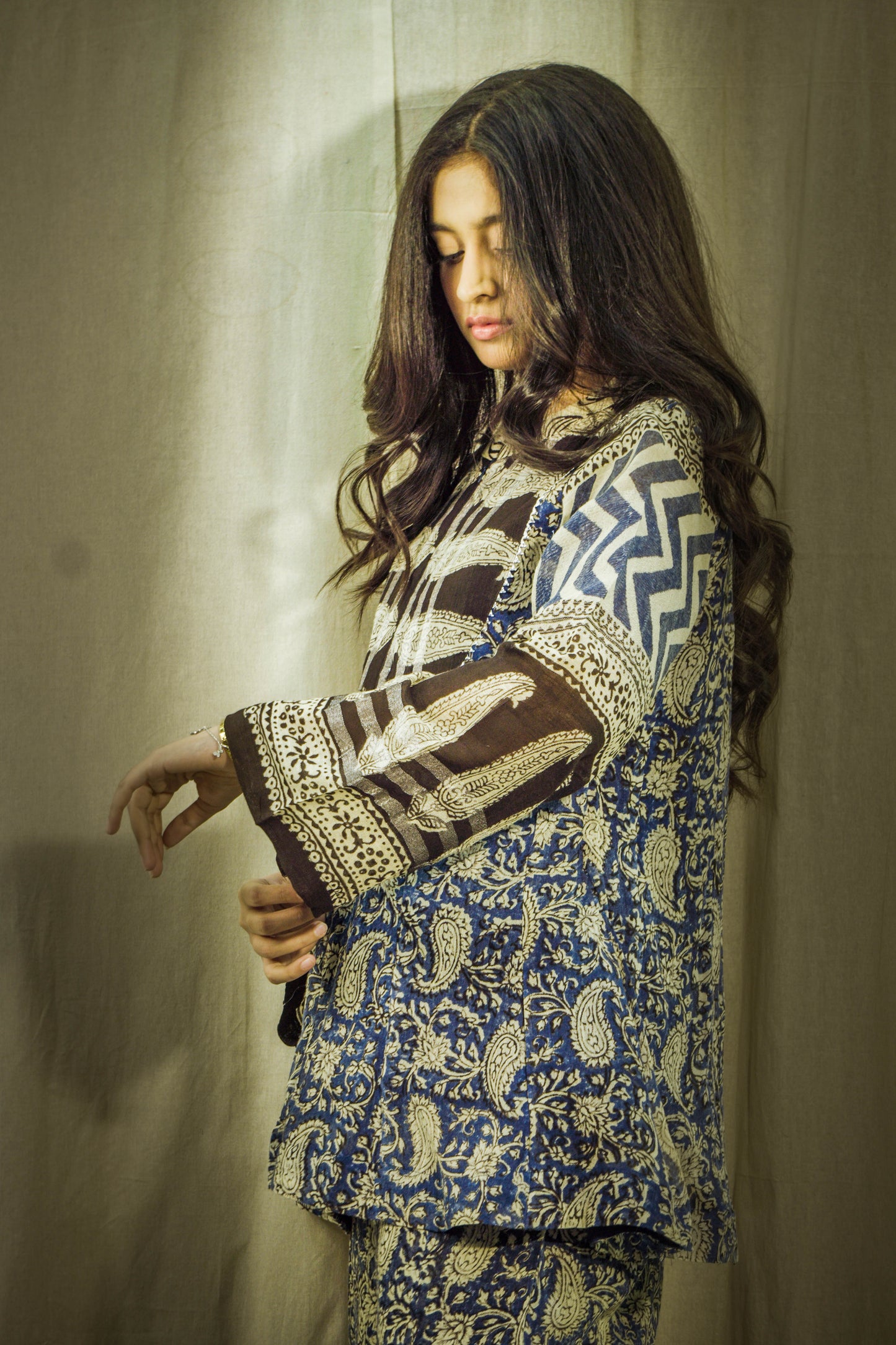 Neelkamal Kalamkari Linen Co-ord Set