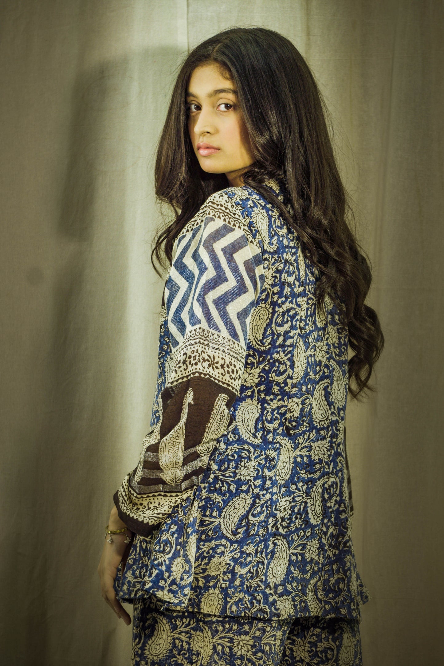 Neelkamal Kalamkari Linen Co-ord Set