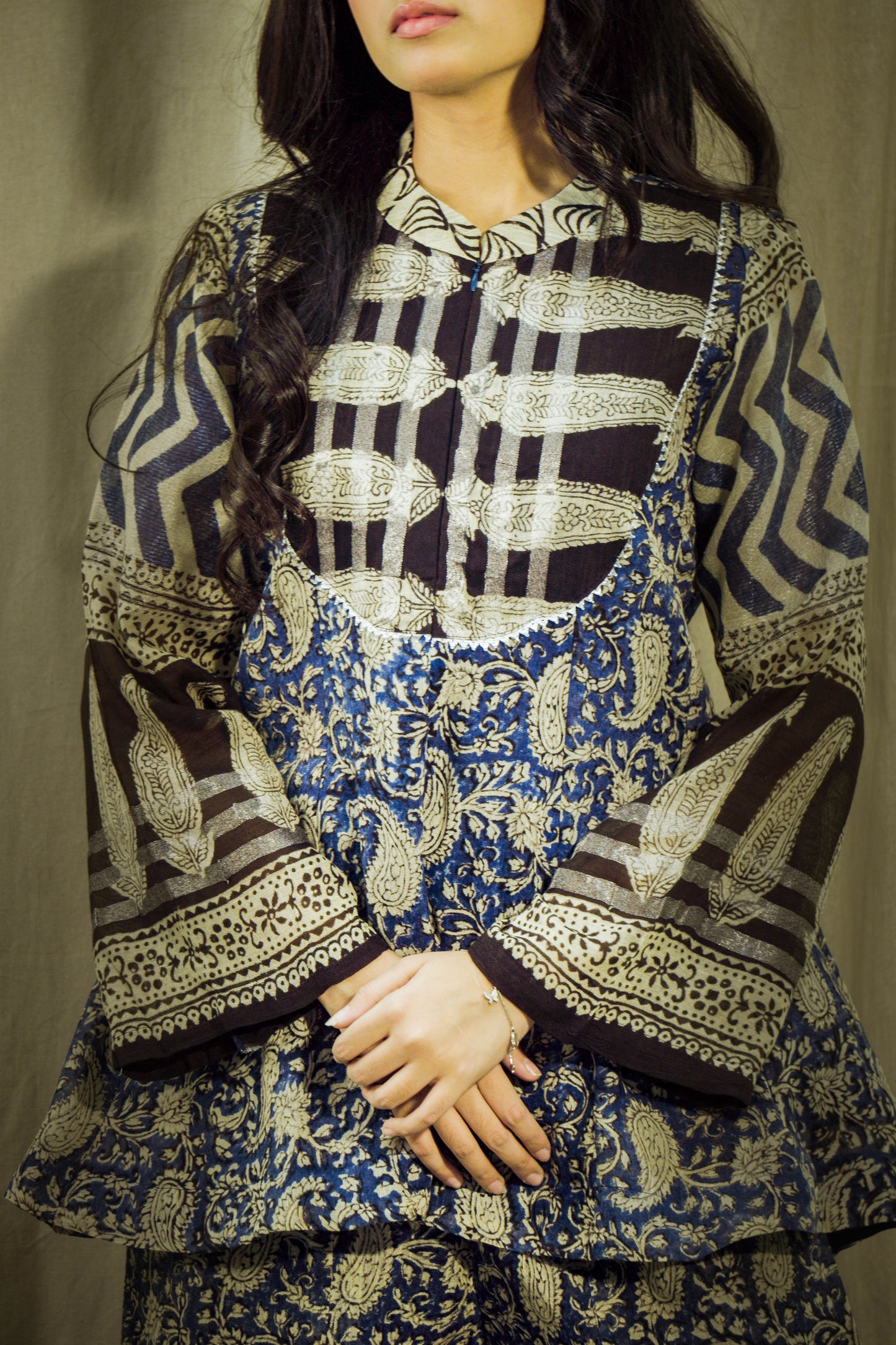 Neelkamal Kalamkari Linen Co-ord Set