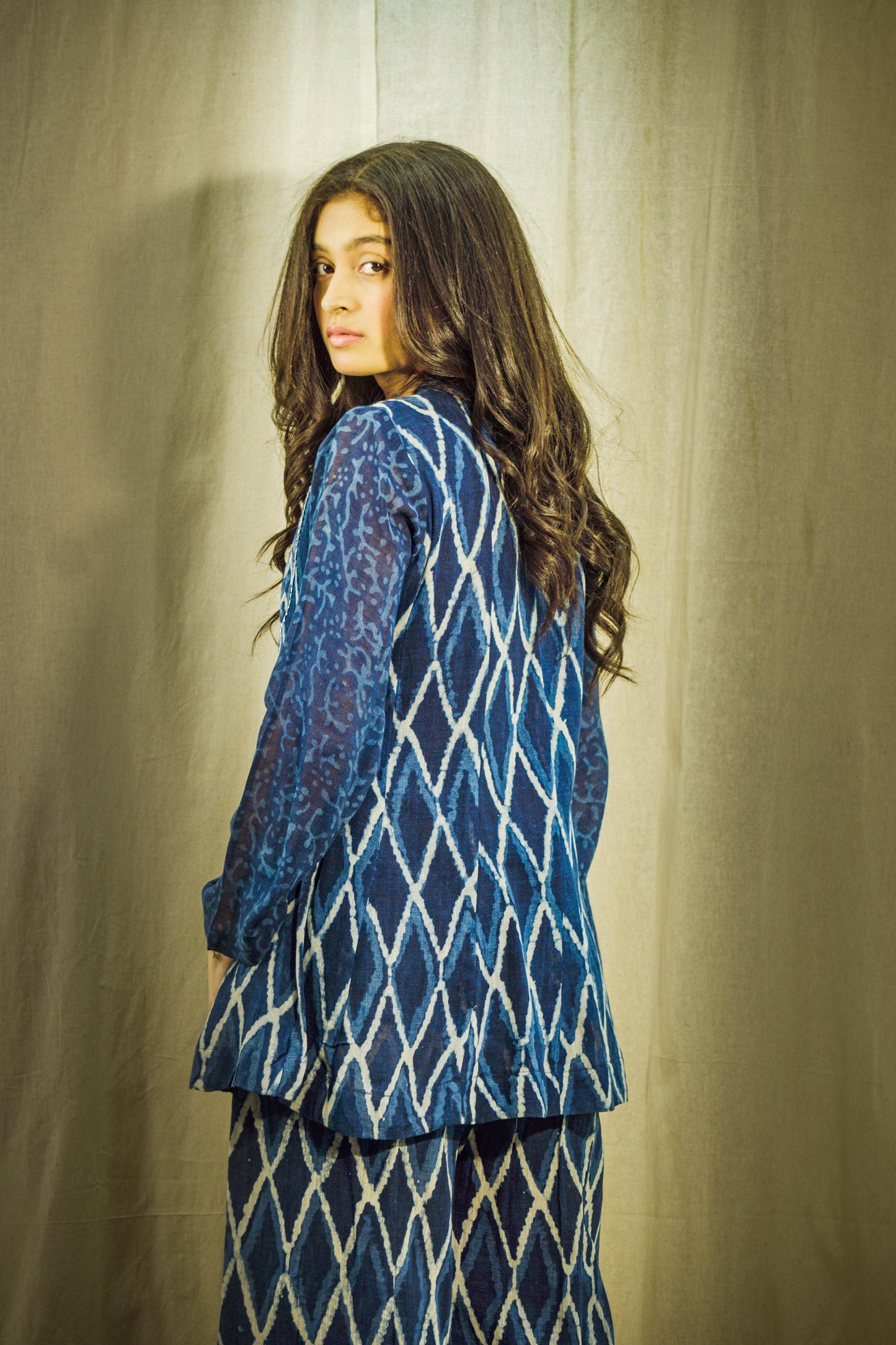 Neelaya Indigo Artisan Linen Co-ord Set