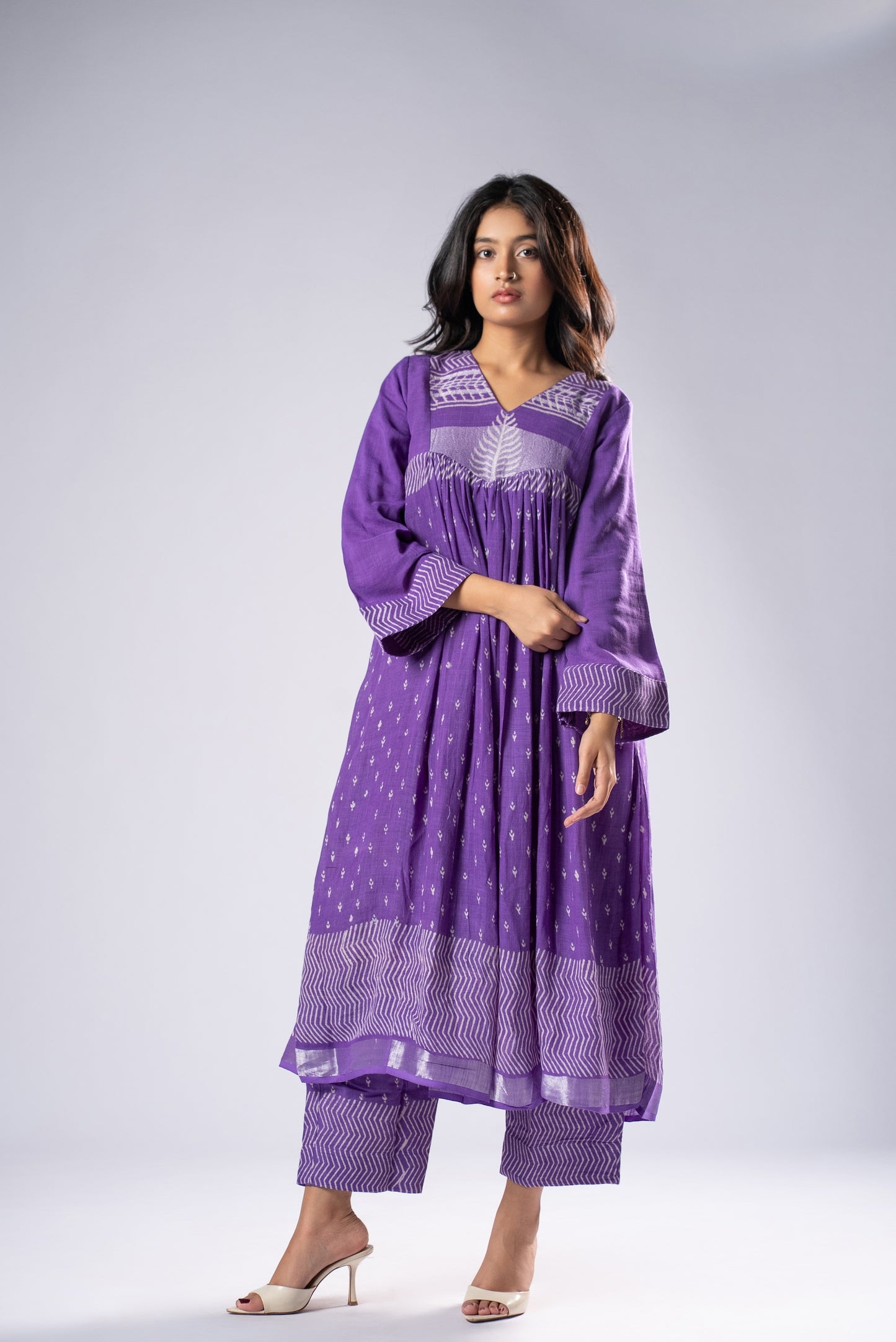 Violetra Linen Pant Kurta Set