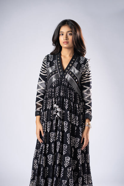 BlackKumudini Mirror Work Dress