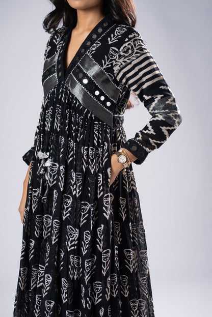 BlackKumudini Mirror Work Dress
