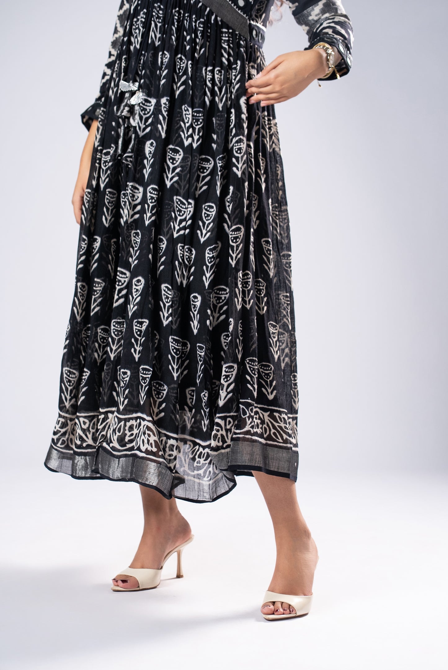 BlackKumudini Mirror Work Dress