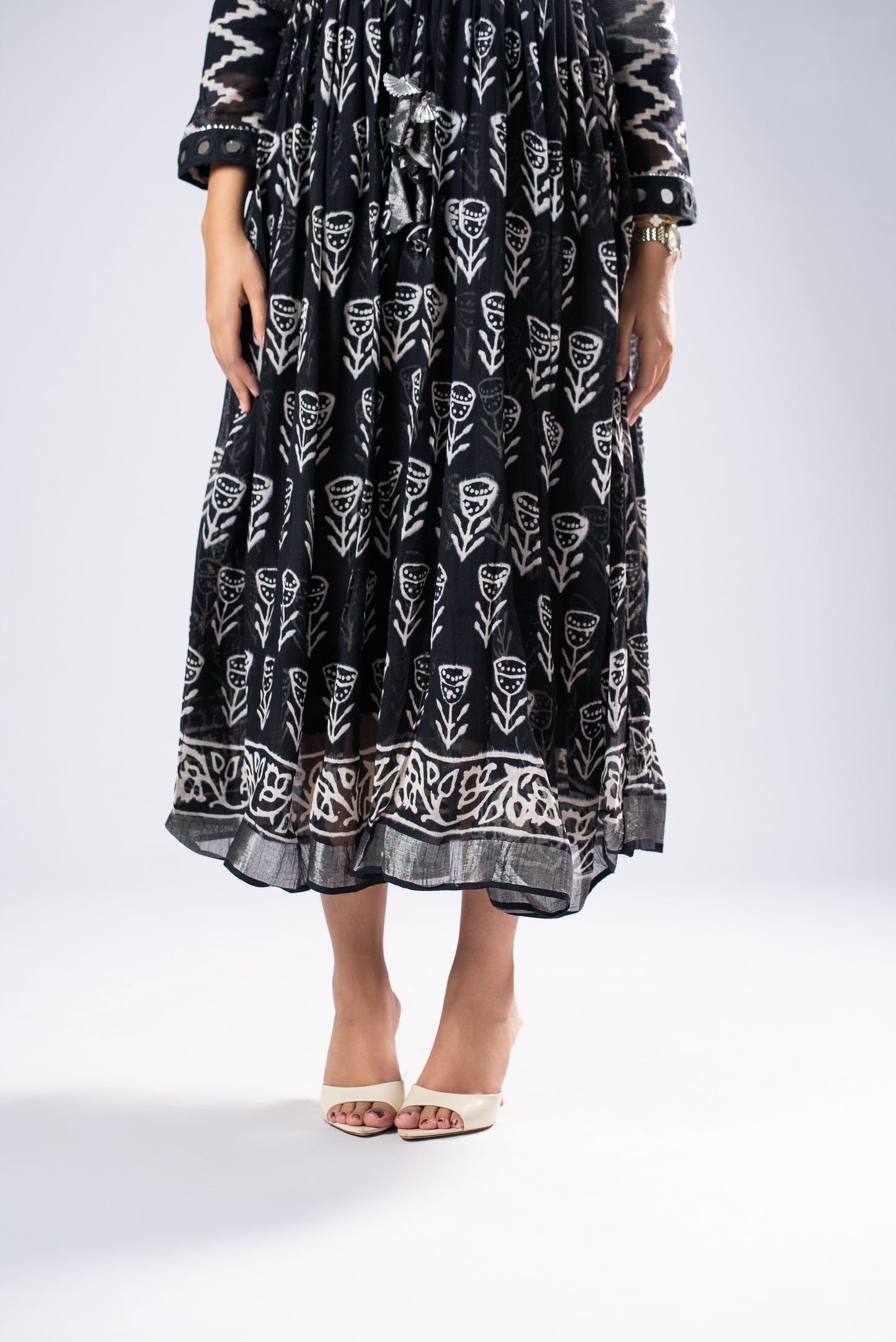 BlackKumudini Mirror Work Dress