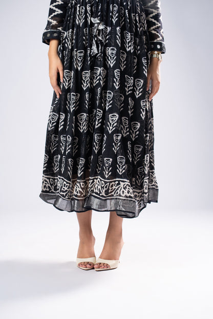 BlackKumudini Mirror Work Dress