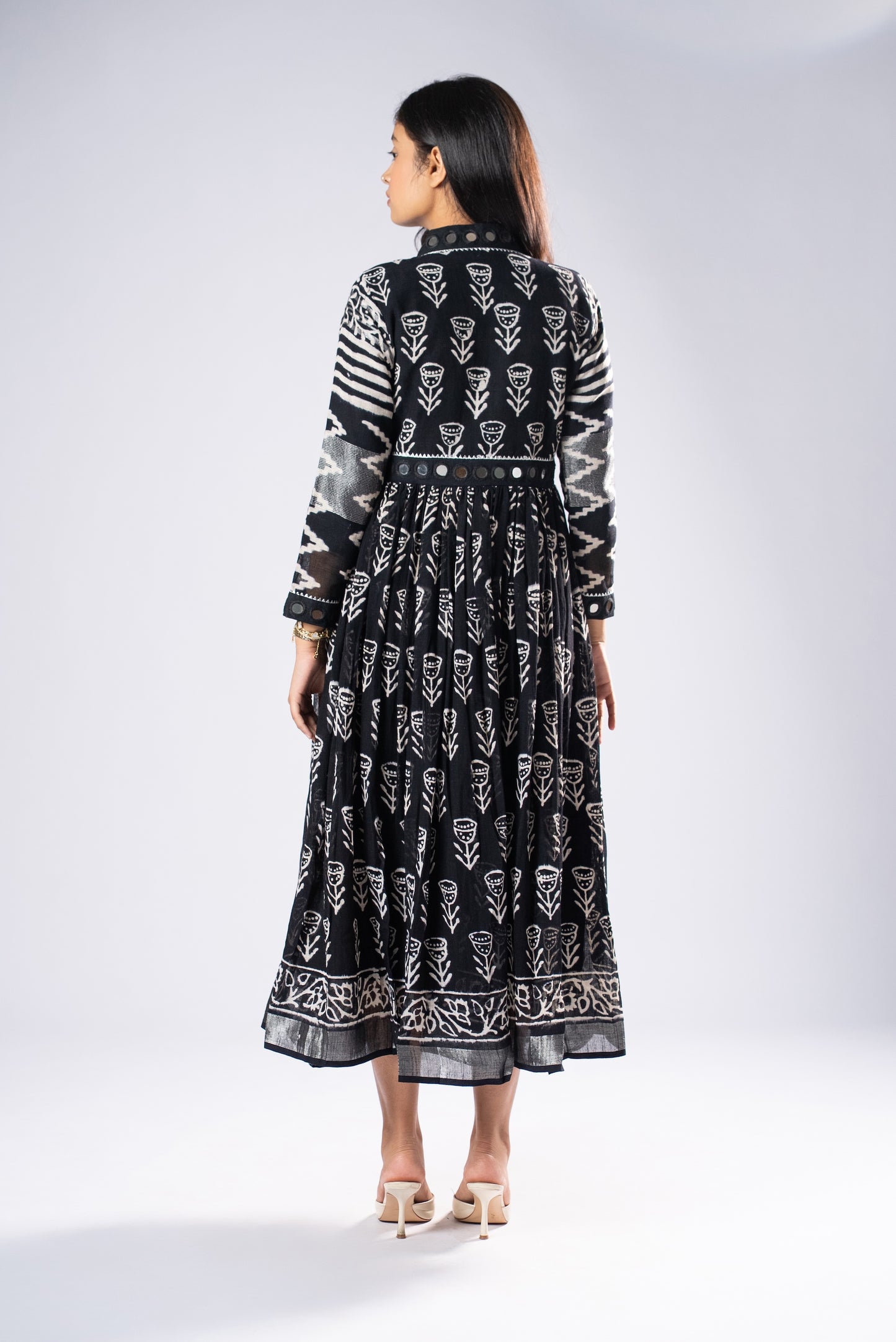 BlackKumudini Mirror Work Dress