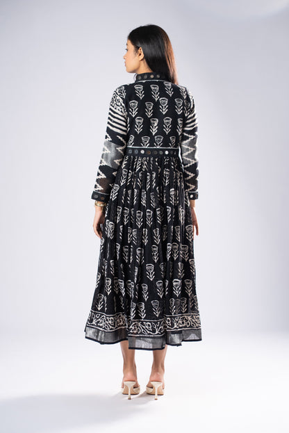 BlackKumudini Mirror Work Dress