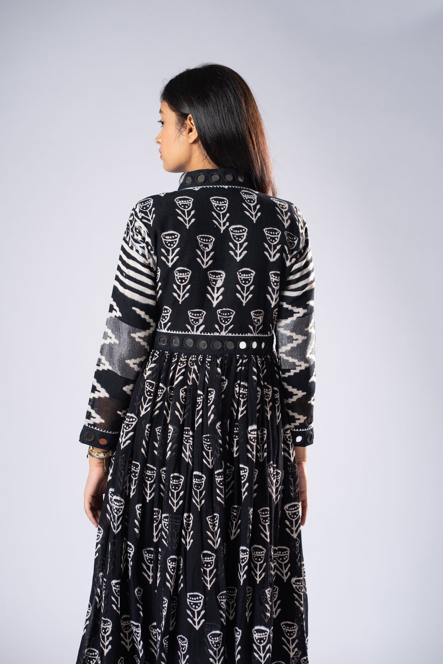BlackKumudini Mirror Work Dress