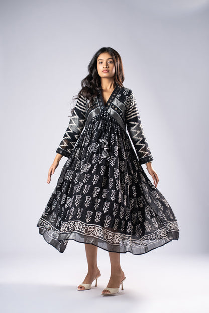 BlackKumudini Mirror Work Dress