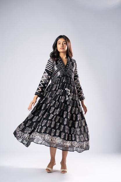 BlackKumudini Mirror Work Dress