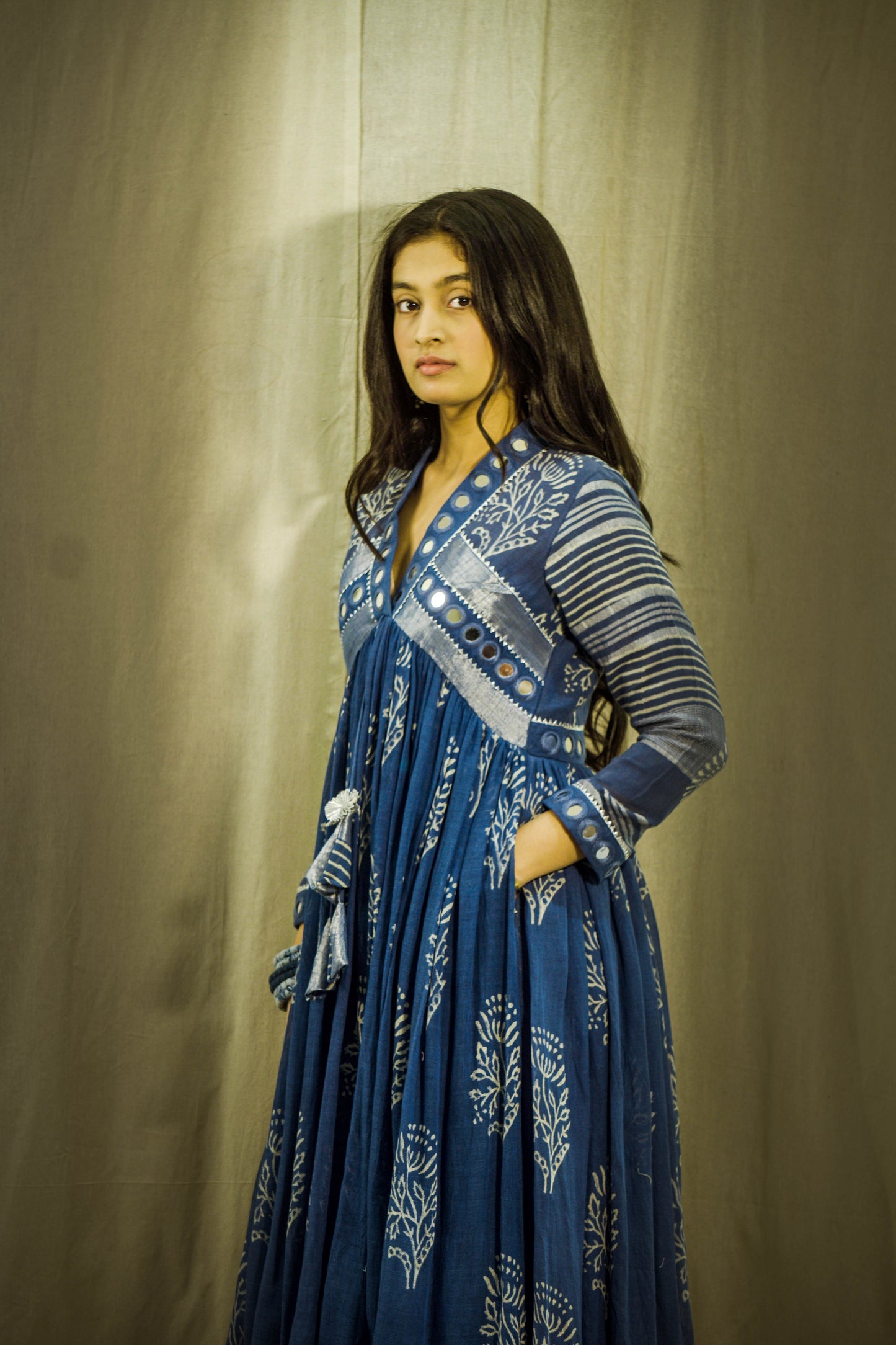 Neel Sheen Mirror Linen Dress
