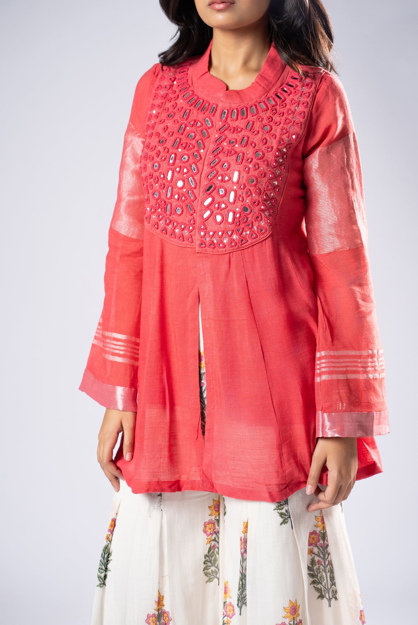Gulabi Kali Sheesh Co-ord Set