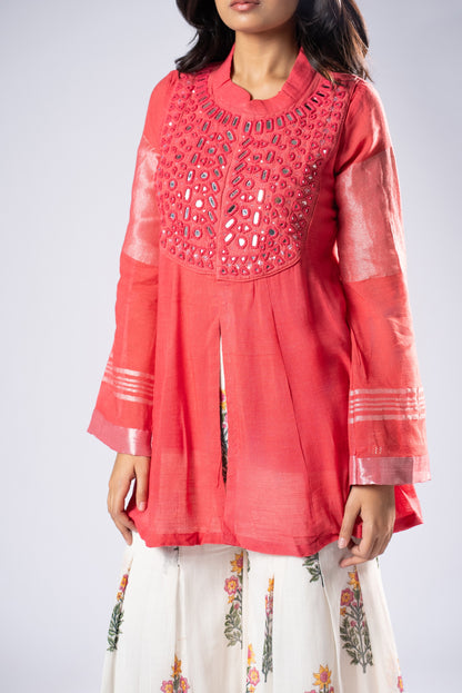 Gulabi Kali Sheesh Co-ord Set