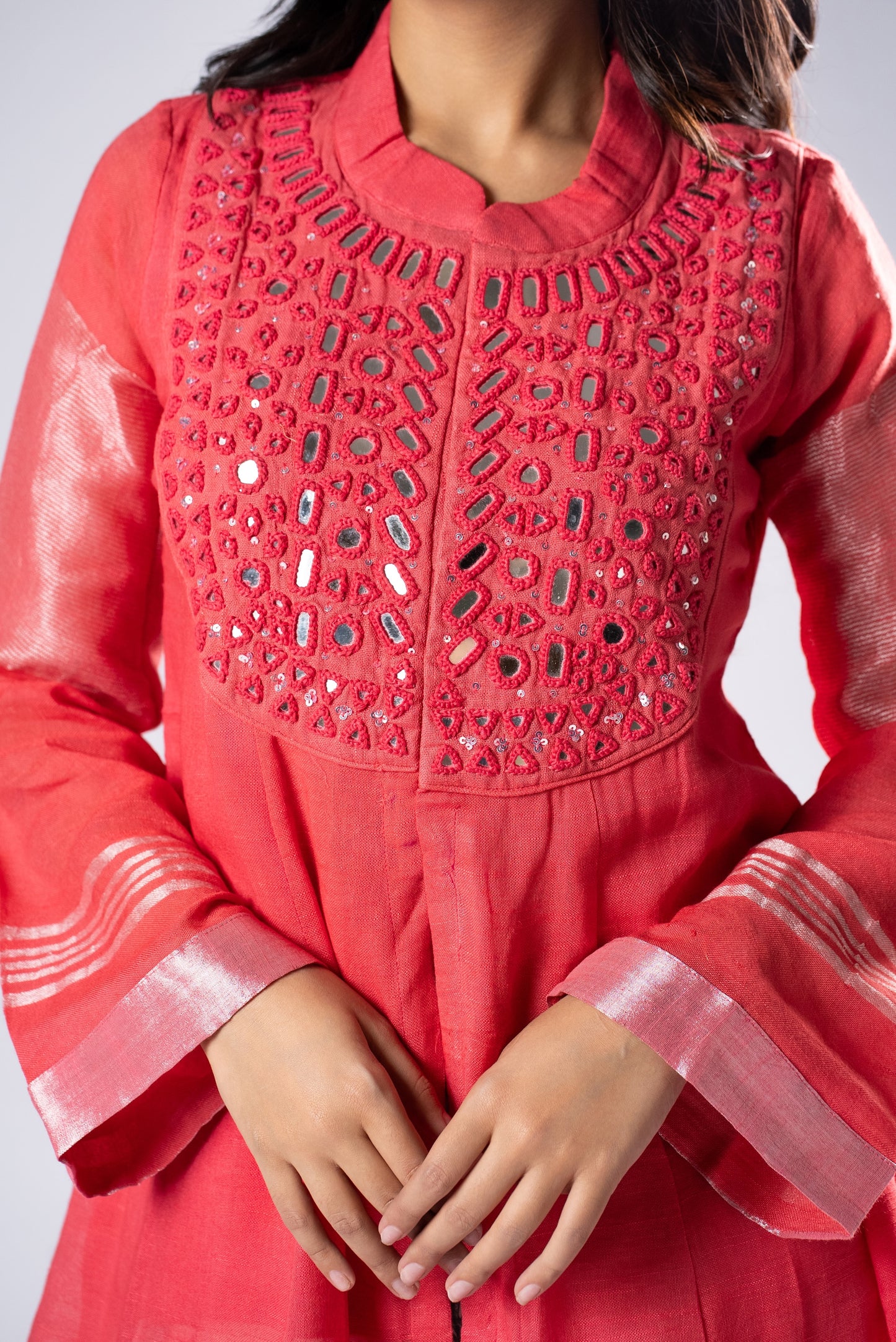 Gulabi Kali Sheesh Co-ord Set