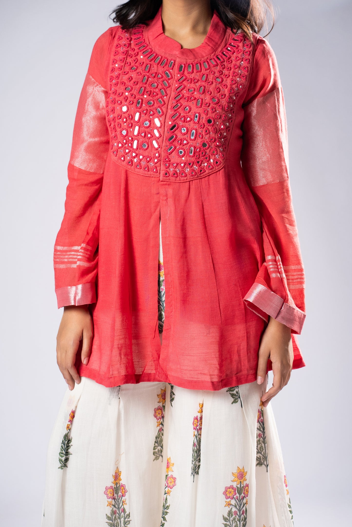 Gulabi Kali Sheesh Co-ord Set