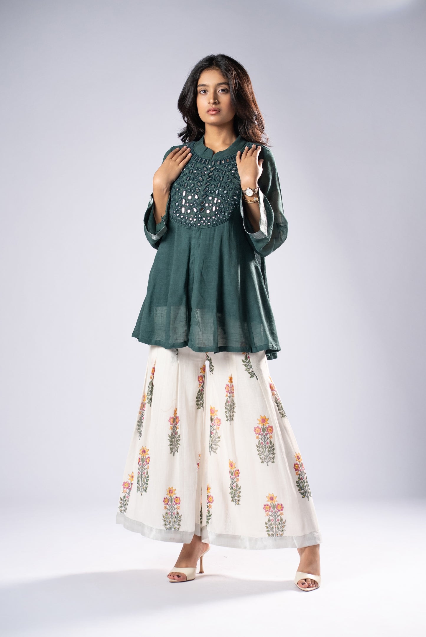 Panna Kali Sheesh Co-ord Set