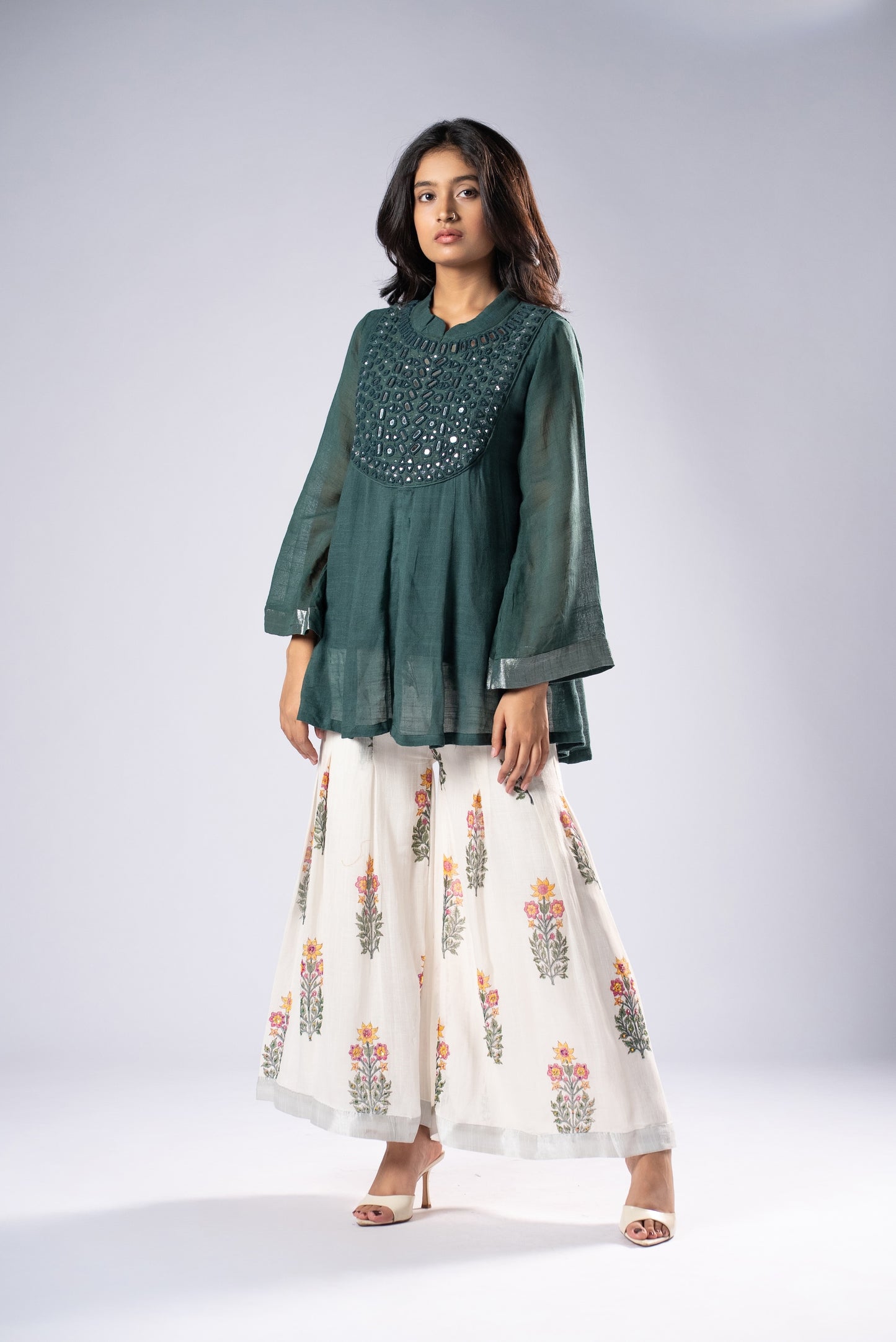 Panna Kali Sheesh Co-ord Set