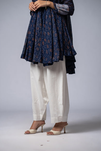 White Noir Barrel Pants