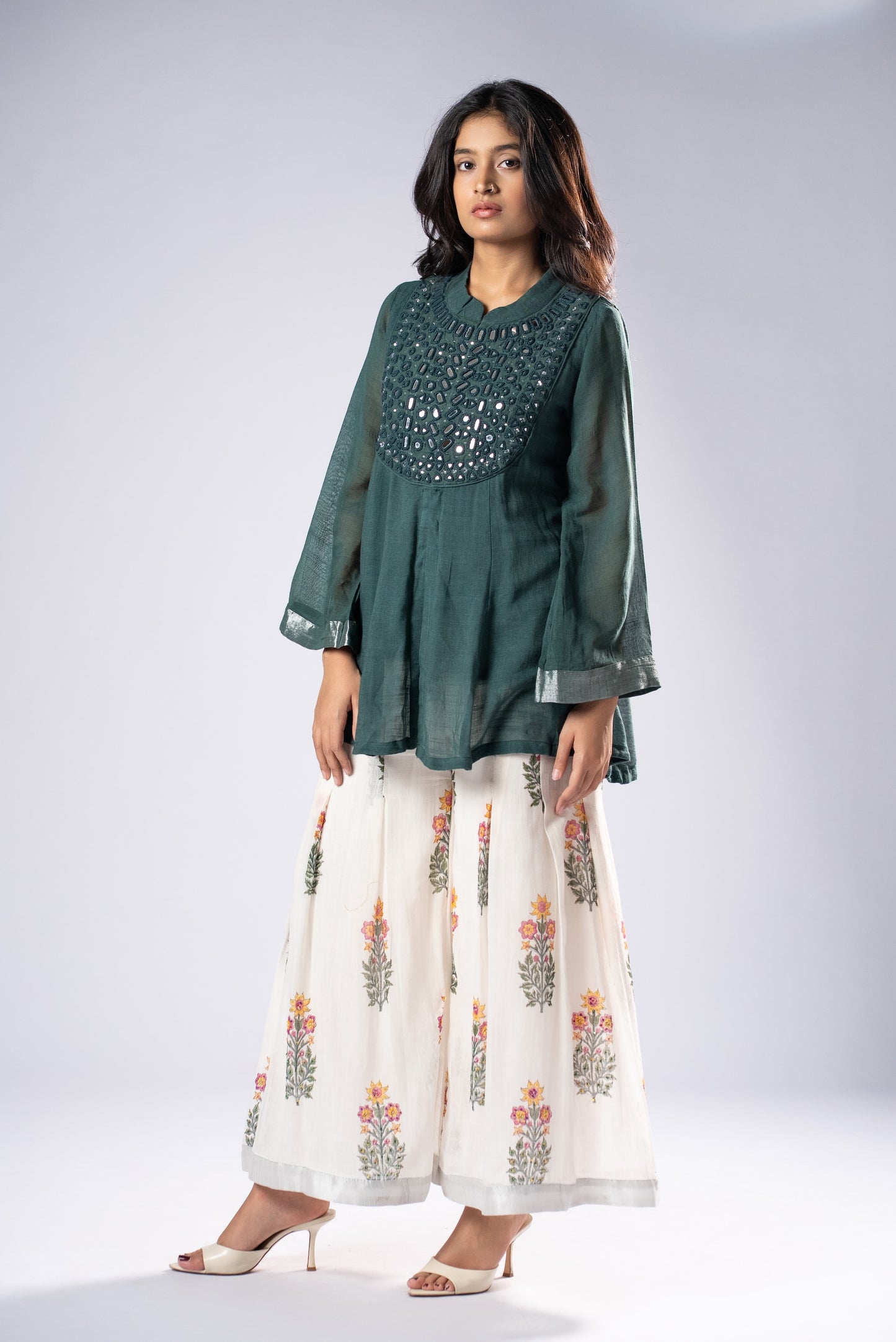 Panna Kali Sheesh Co-ord Set