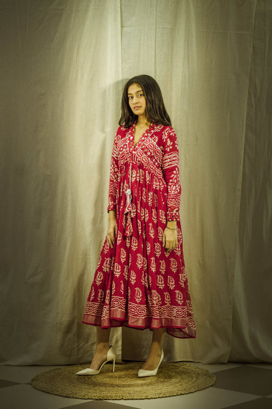Rang Sheen Mirror Linen Dress