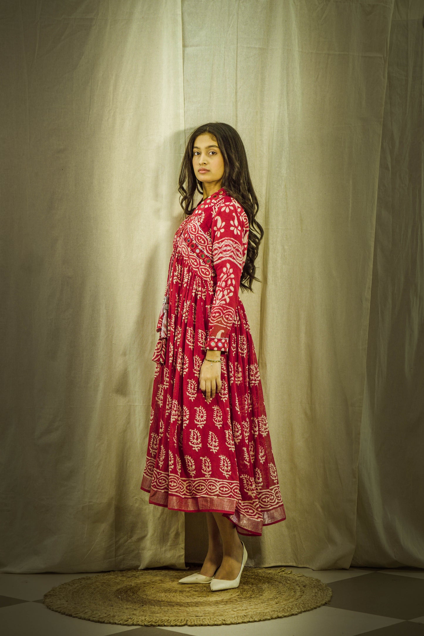 Rang Sheen Mirror Linen Dress