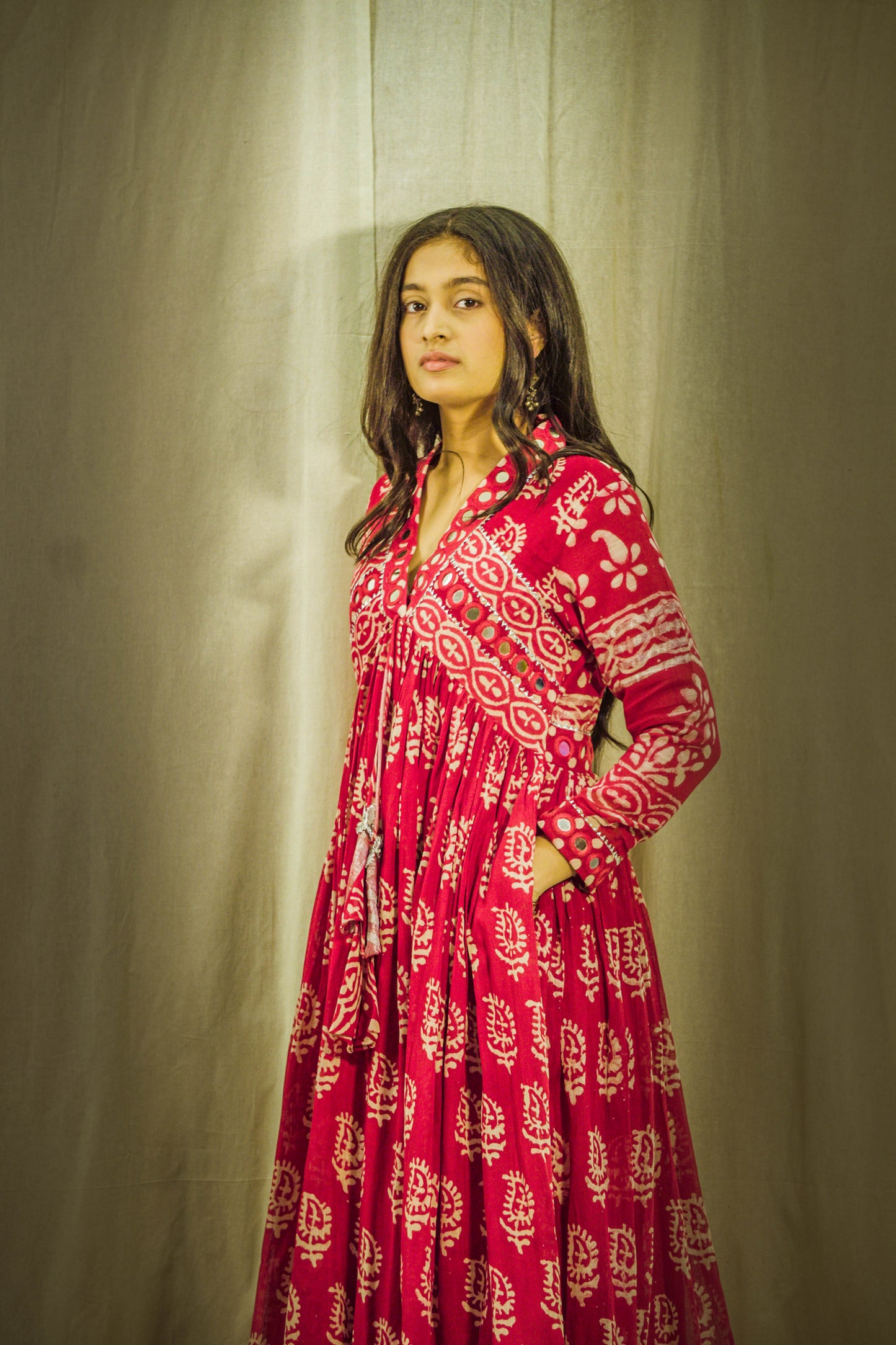Rang Sheen Mirror Linen Dress