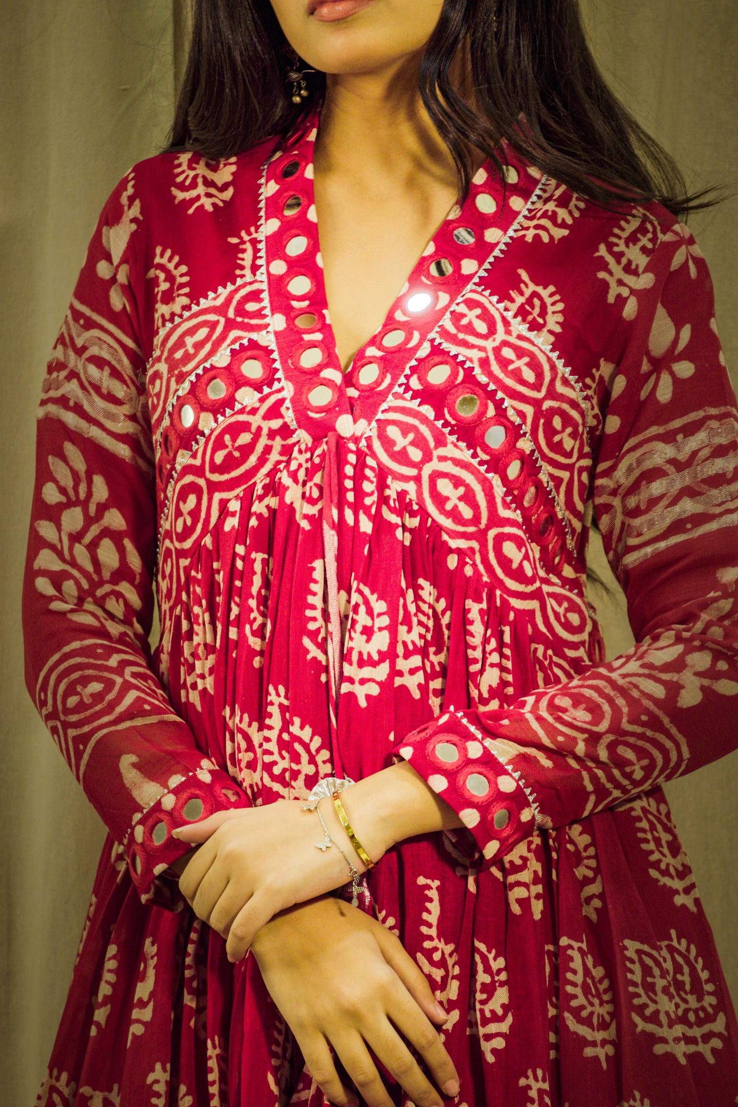 Rang Sheen Mirror Linen Dress