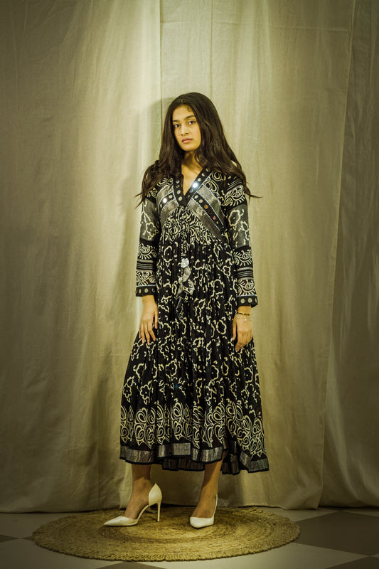 Kaali Sheen Mirror Linen Dress