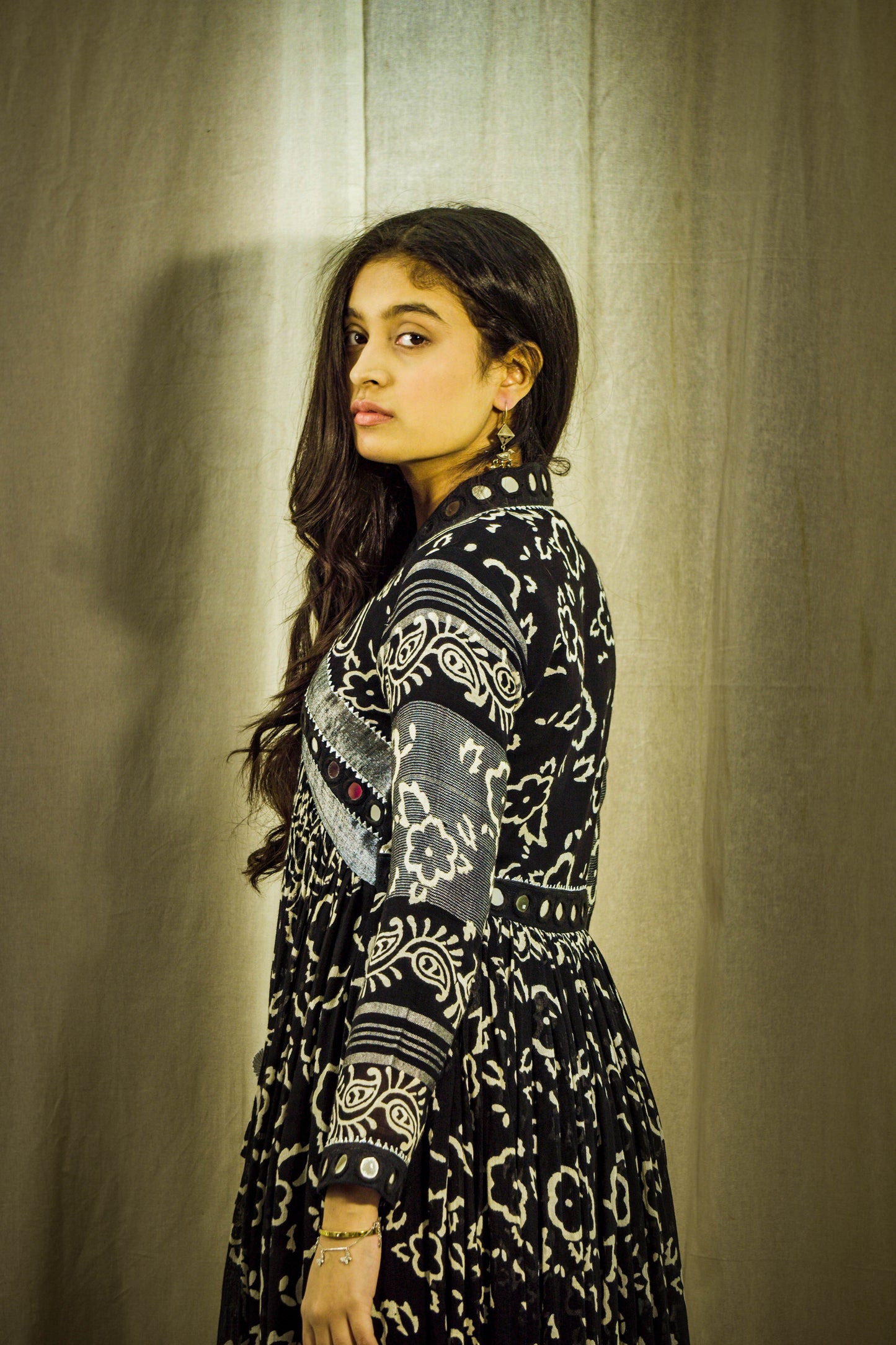 Kaali Sheen Mirror Linen Dress