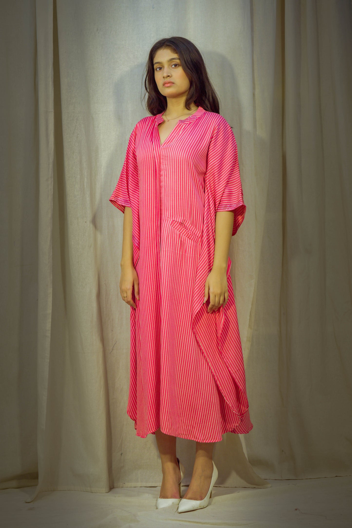 Pink Pure Modal Kaftan – Effortless Elegance for Summer