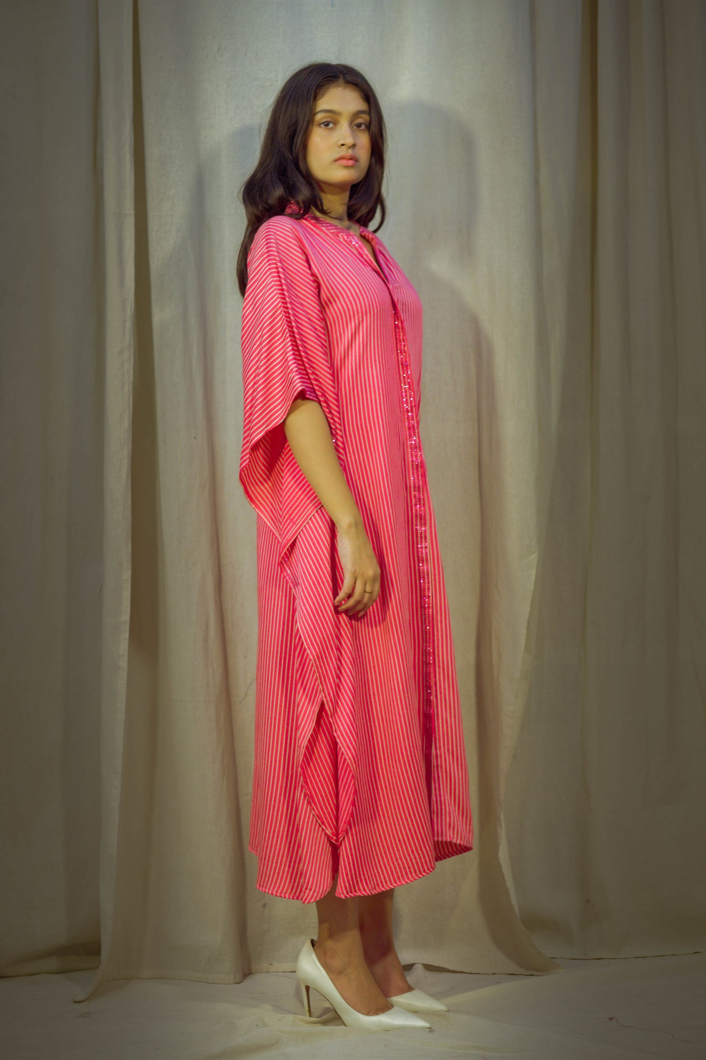 Pink Pure Modal Kaftan – Effortless Elegance for Summer