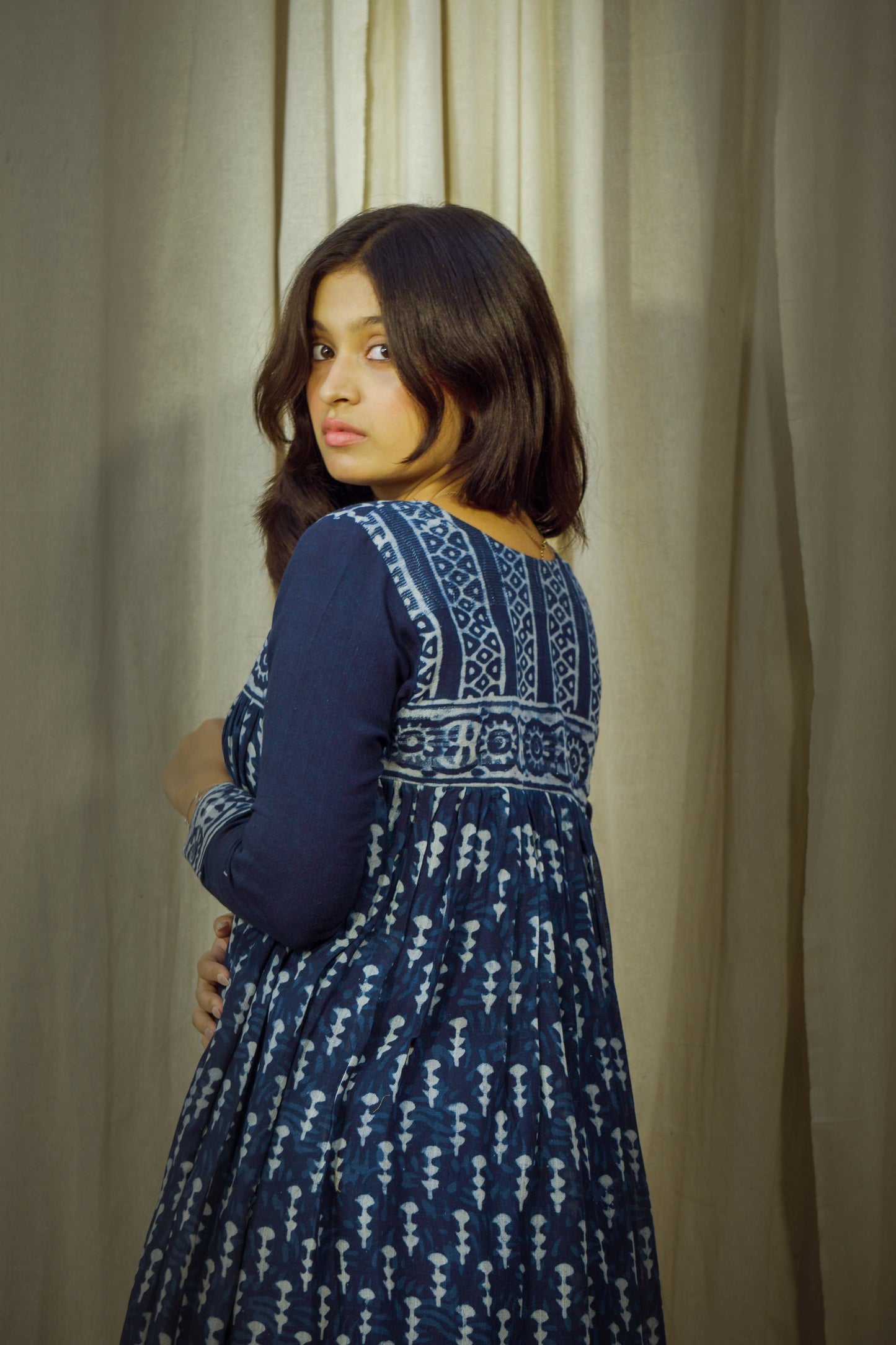 Neel Tara – Handblock Linen Kurta Pant Set