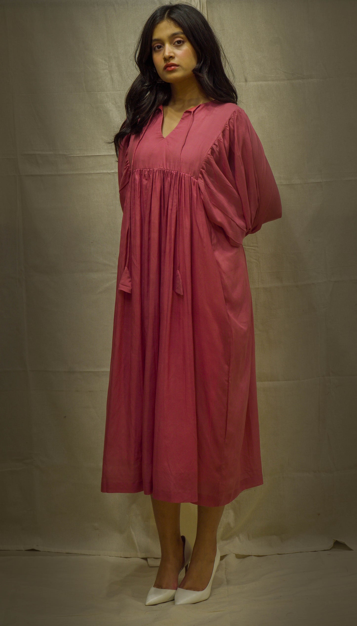 Pink Indo-western Tunic in Modal